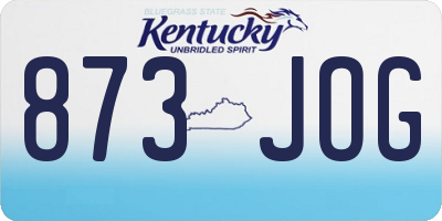 KY license plate 873JOG