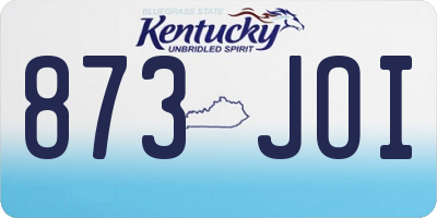 KY license plate 873JOI