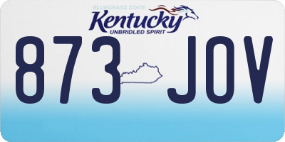 KY license plate 873JOV