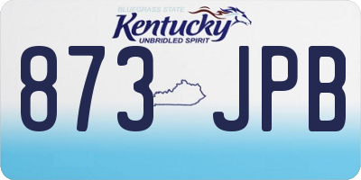KY license plate 873JPB