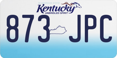 KY license plate 873JPC