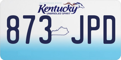KY license plate 873JPD
