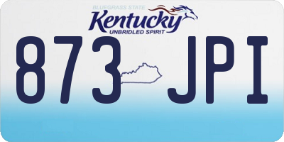 KY license plate 873JPI