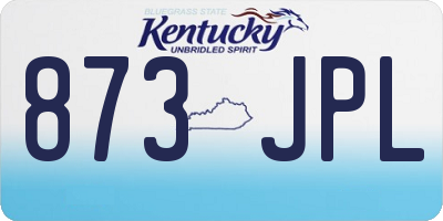 KY license plate 873JPL