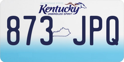KY license plate 873JPQ