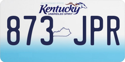 KY license plate 873JPR