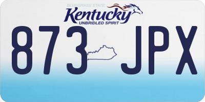 KY license plate 873JPX