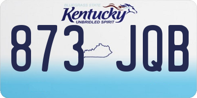 KY license plate 873JQB
