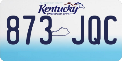 KY license plate 873JQC