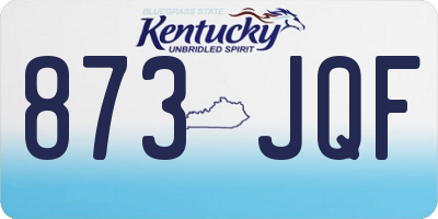KY license plate 873JQF