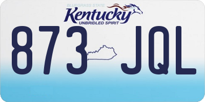 KY license plate 873JQL
