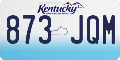 KY license plate 873JQM