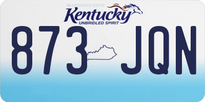 KY license plate 873JQN