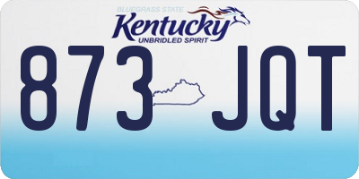 KY license plate 873JQT