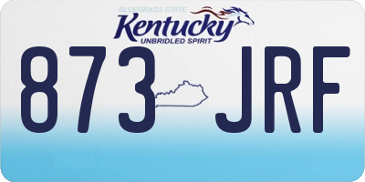KY license plate 873JRF