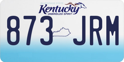 KY license plate 873JRM