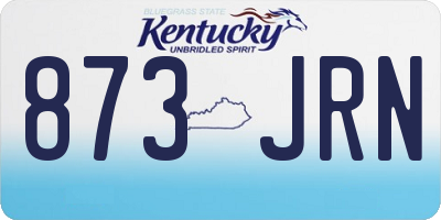 KY license plate 873JRN