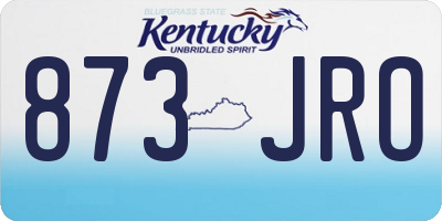 KY license plate 873JRO