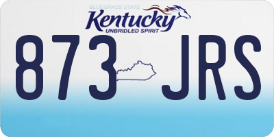 KY license plate 873JRS