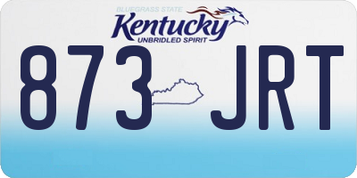KY license plate 873JRT
