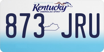 KY license plate 873JRU
