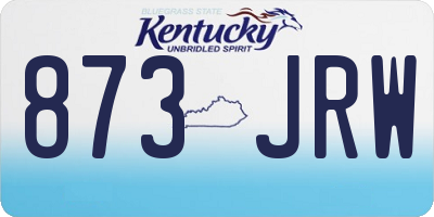 KY license plate 873JRW
