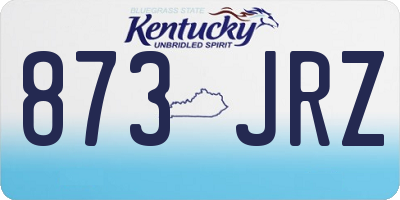 KY license plate 873JRZ