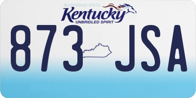 KY license plate 873JSA