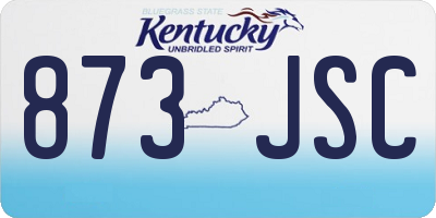 KY license plate 873JSC