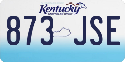 KY license plate 873JSE