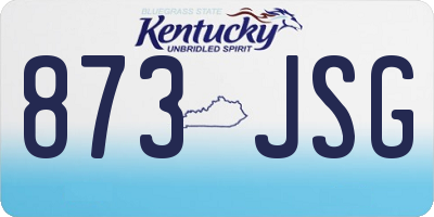 KY license plate 873JSG