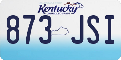 KY license plate 873JSI
