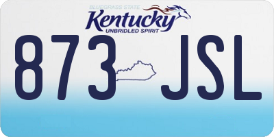 KY license plate 873JSL