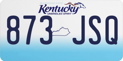 KY license plate 873JSQ