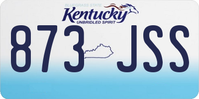 KY license plate 873JSS