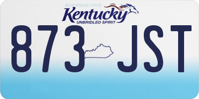 KY license plate 873JST
