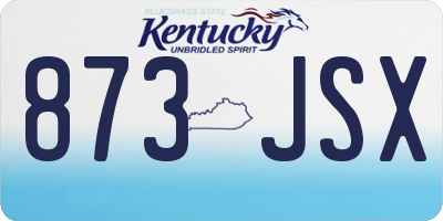 KY license plate 873JSX