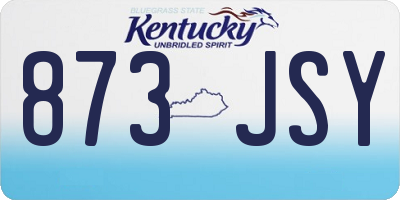 KY license plate 873JSY