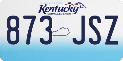 KY license plate 873JSZ
