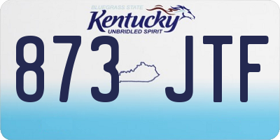 KY license plate 873JTF