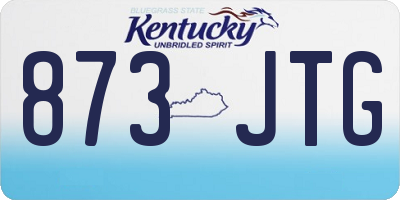 KY license plate 873JTG