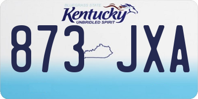 KY license plate 873JXA