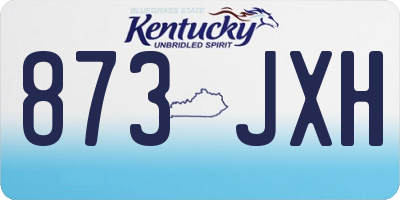 KY license plate 873JXH