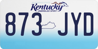 KY license plate 873JYD
