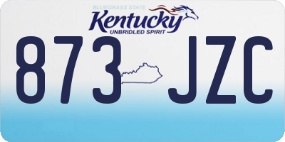 KY license plate 873JZC