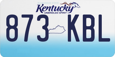 KY license plate 873KBL