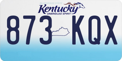 KY license plate 873KQX