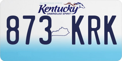 KY license plate 873KRK