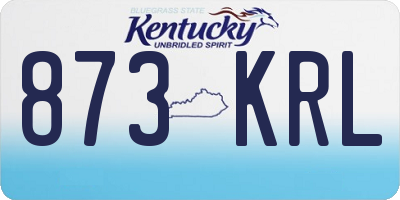 KY license plate 873KRL