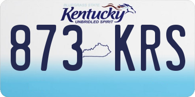 KY license plate 873KRS